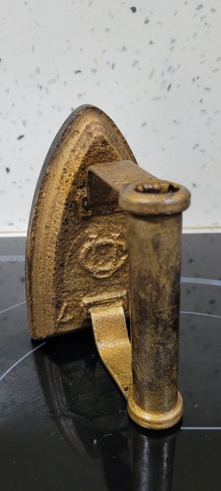 Plancha vintange de hierro fundido