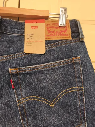 Falda Levi's larga azul