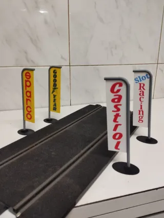 Decoración Scalextric-slot Banderolas