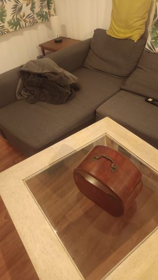 Cofre redondo de madera