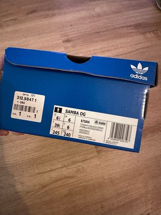 Adidas Samba OG Blancas/Grises Talla 39, 1/3