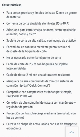 Cortador de Plasma Parkside con Compresor