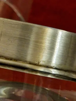 Set 6 bicchieri vetro con fascia argento 800