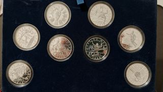 5,15 Oz Plata Pura 8 Monedas Mundial Francia 1998