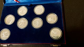 5,15 Oz Plata Pura 8 Monedas Mundial Francia 1998