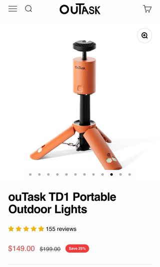 KIT Linterna Trípode OUTASK TD1 Original + funda +