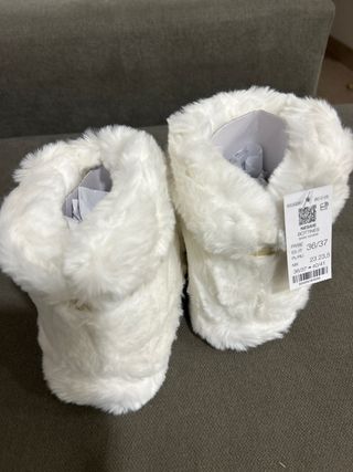 Pantuflas Etam blancas talla 36/37