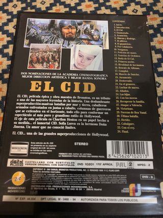 DVD El Cid Cine Histórico Charlton Heston