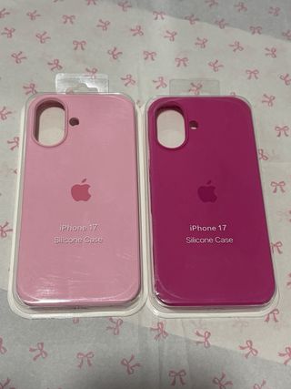 Fundas iPhone 17 Silicona Rosa y Fucsia