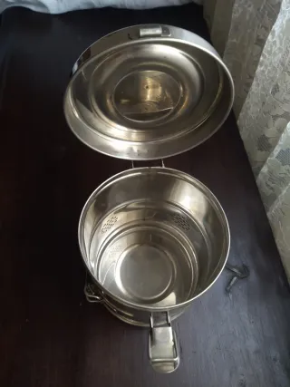 Bombona esterilización gasas acero inoxidable18x14