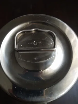 Bombona esterilización gasas acero inoxidable18x14