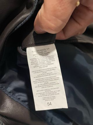 Chaqueta de Piel Hombre Kenneth Cole Marrón Talla