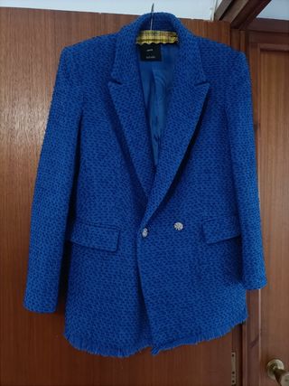 Chaqueta Mango azul mujer