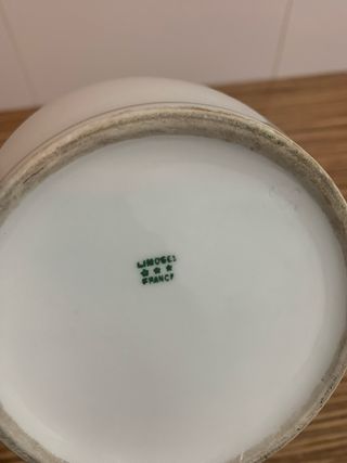 Tetera Limoges Porcelana Dorada