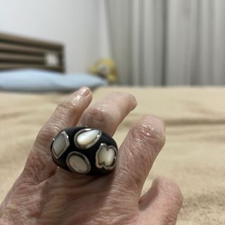 Anillo Tous Negro y Blanco