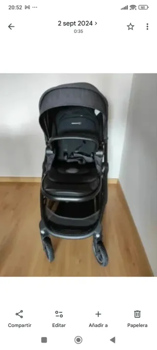 Cochecito de bebé negro