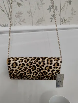 Borsa a tracolla leopardata