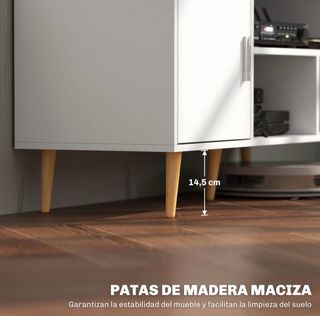 Mueble TV Blanco y Madera