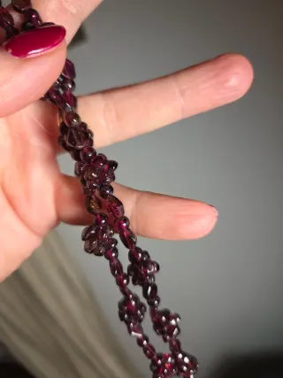 Collana pietre granata