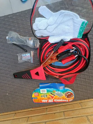 Pinzas arranque batería coche