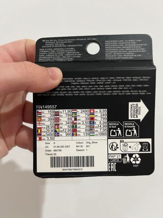 Pack 3 Anillos New Yorker plateados rosa blanco S