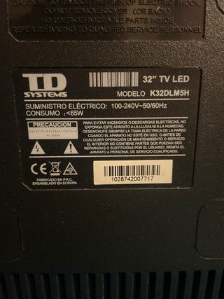 Televisor TD Systems 32 LED Negro