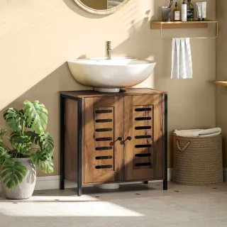 Mueble Bajo Lavabo Industrial Madera y Metal