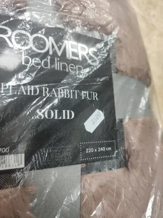 Manta de pelo con borrego nueva