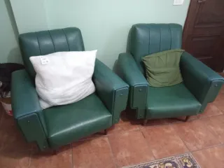 Poltrone retrò verdi (2 unità)