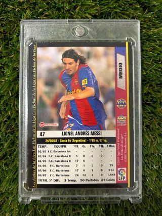 Cromo Leo Messi Fichas Liga 2008 FC Barcelona