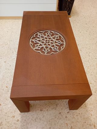 Mesa de centro madera con resina