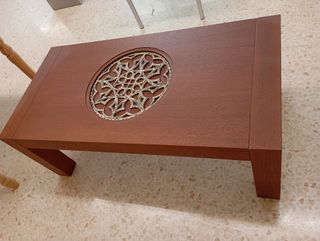 Mesa de centro madera con resina
