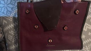 Borsa Lamnea pelle artigianale donna Colore bordò