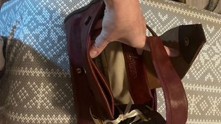 Borsa Lamnea pelle artigianale donna Colore bordò