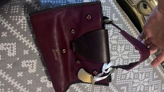 Borsa Lamnea pelle artigianale donna Colore bordò