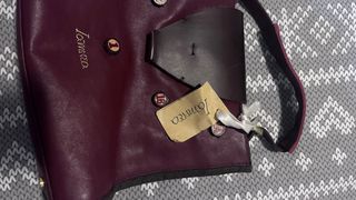 Borsa Lamnea pelle artigianale donna Colore bordò