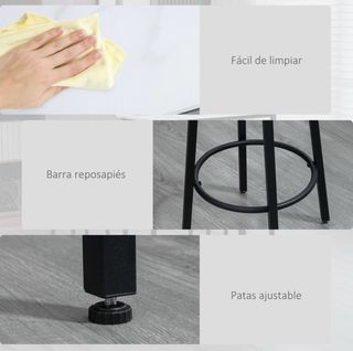 Set tavolo alto da bar con 2 sgabelli