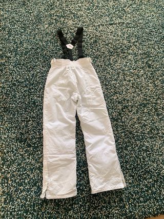 Pantalones de esquí blancos con tirantes Talla M