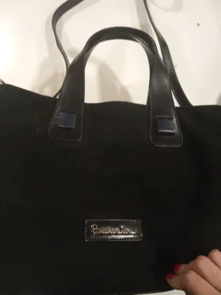 Bolso Braccialini Piel Negro y Morado