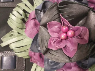 Bolso Braccialini Piel Negro y Morado