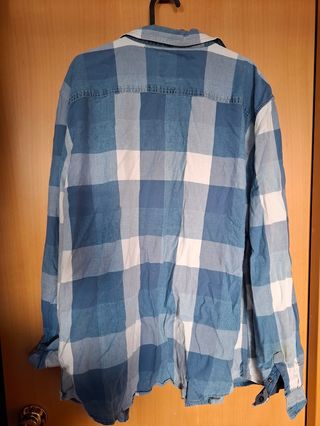 Camisa Ckh Cuadros Azul y Blanco Talla XXL