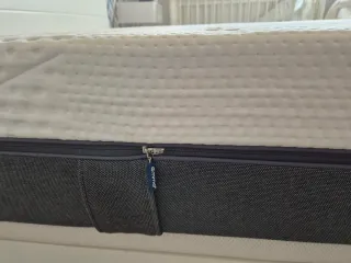 Colchón Emma 150 y Canapé madera blanco