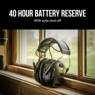 3M WorkTunes Connect & Protector auditivo Solar, Auriculares con energía Solar y luz con tecnología de autocarga