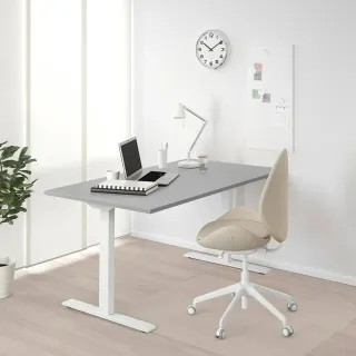 Escritorio Elevable IKEA Rodulf Gris/Blanco