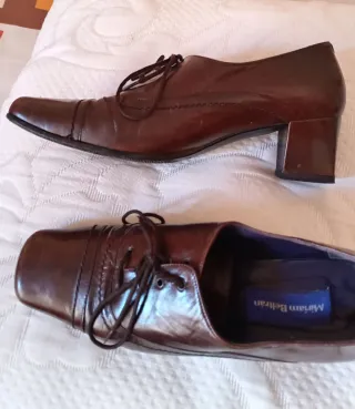 ZAPATOS PIEL MUJER MARRON
