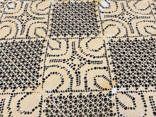 Mantel encaje vintage redondo blanco