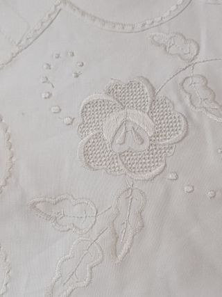 Juego sábanas antiguas Viuda de Tolra bordadas