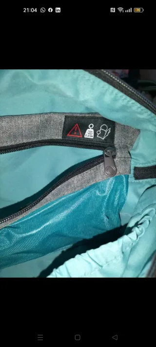 Bolso para carrito de bebé gris