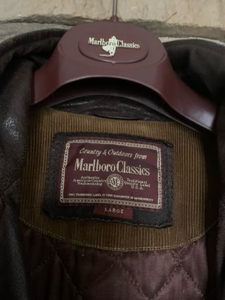 Giacca Pelle Marlboro Classics Vintage Uomo L