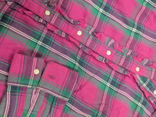 Camisa de cuadros rosa y verde